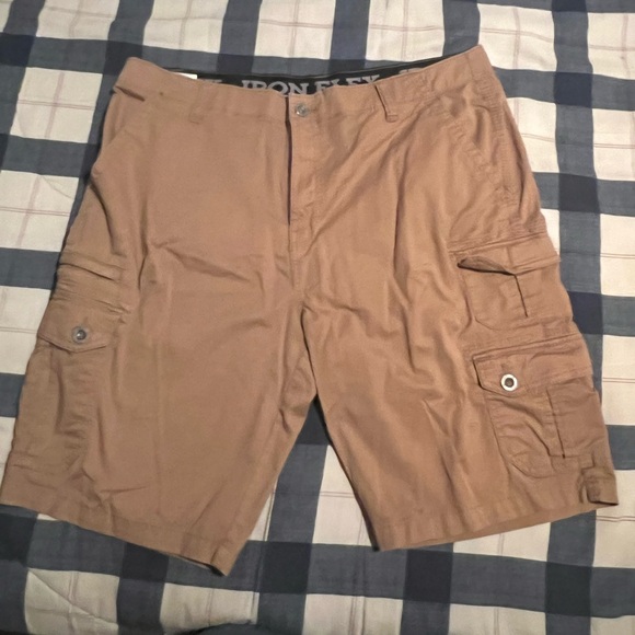 IRON FLEX Mens Shorts Size: 38 Waist Color: Desert Camel 10” Inseam EUC - Picture 1 of 7